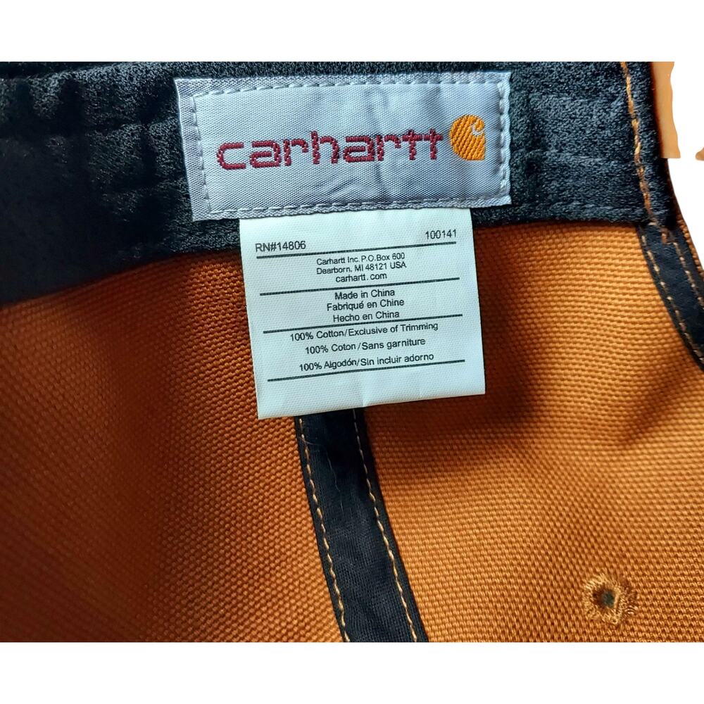 Carhartt Ashland Snapback Duck Canvas Cap Hat High Profile Flat Brim Workwear - Picture 7 of 8